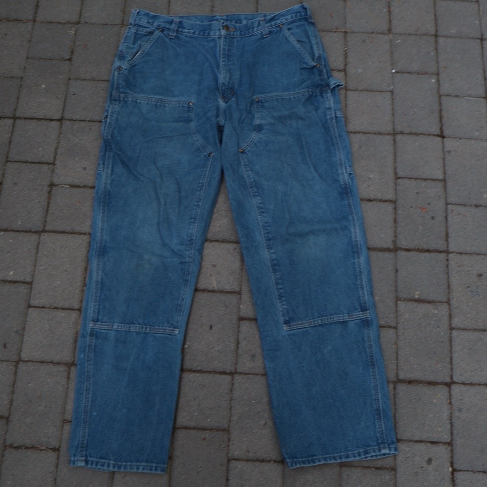 VTG Carhartt B73 DST 38x34 (Fits 36x31) Double Knee Jeans Men's Logger Pants